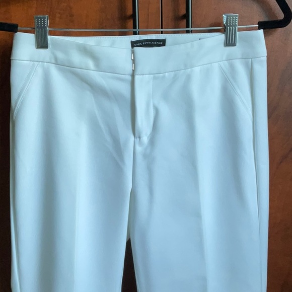 NWOT Women's Saks 5th Ave White Cropped pants / Size 2 - Picture 5 of 14
